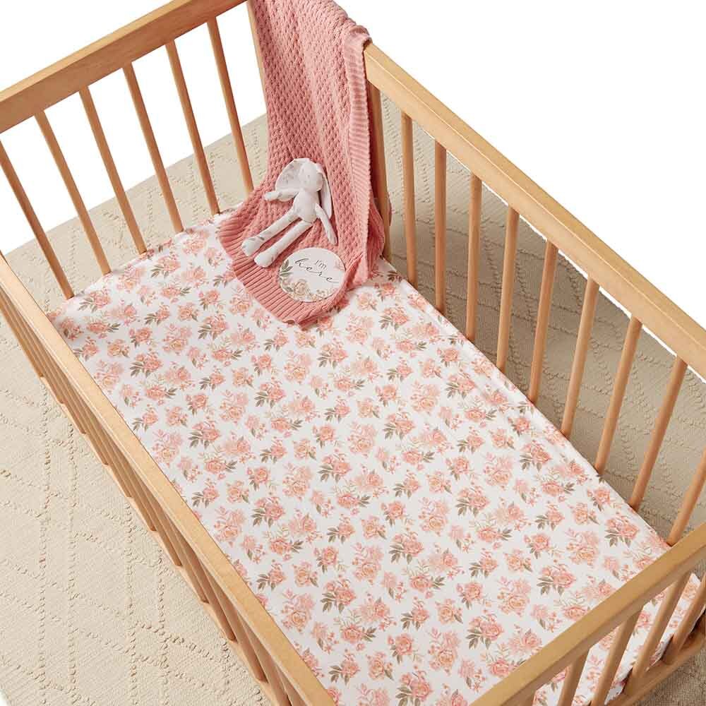 SNUGGLE HUNNY KIDS | Rosette Fitted Cot Sheet