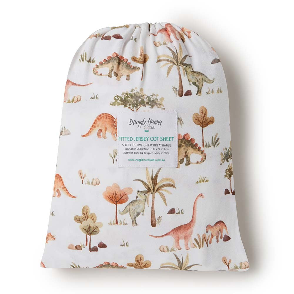 SNUGGLE HUNNY KIDS | Dino Fitted Cot Sheet