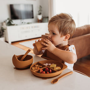 SNUGGLE HUNNY KIDS | Silicone Suction Bowl Chestnut