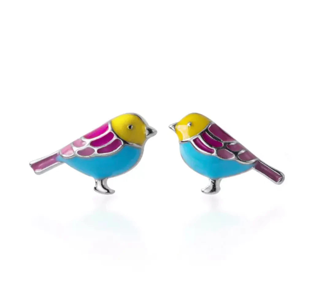 SISTER BOWS | Sterling Silver Petite Bird Studs