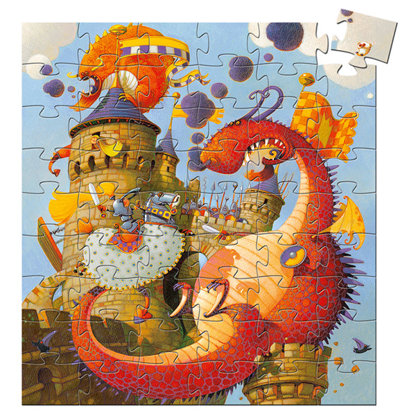 DJECO | Vaillant and the Dragon - 54pc Silhouette Puzzle