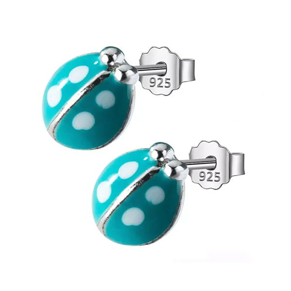 SISTER BOWS | Sterling Silver Petite Lady Bug Studs