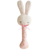 ALIMROSE | Baby Bunny Stick Rattle - Posy Heart