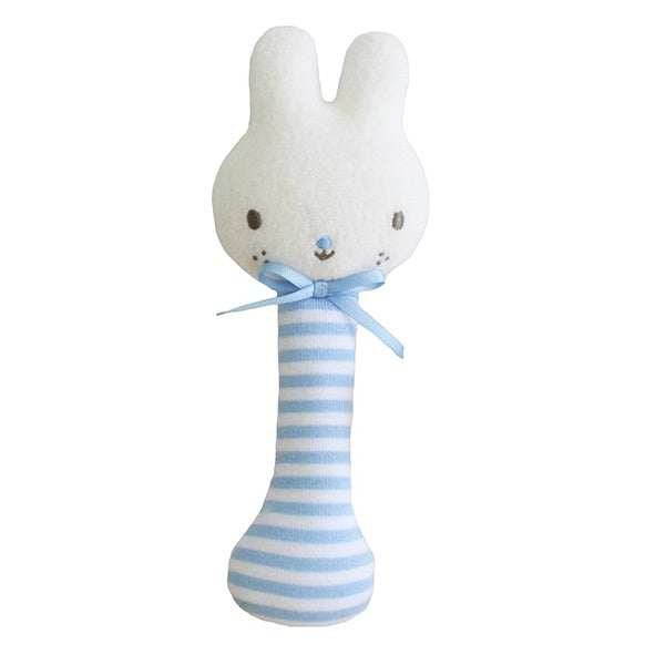 ALIMROSE | Baby Bunny Stick Rattle - Blue