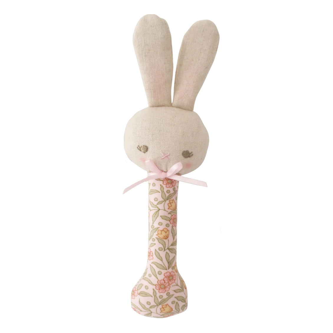 ALIMROSE | Bunny Stick Rattle - Blossom Lily Pink