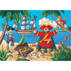 DJECO | The Pirate & His Treasure - 36pc Silhouette Puzzle