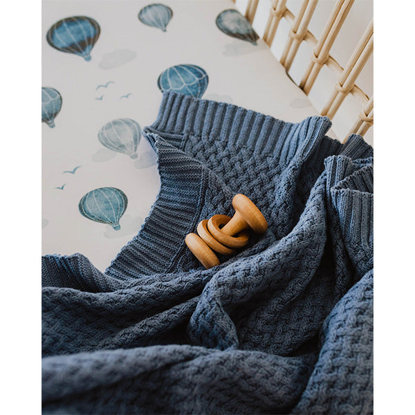 SNUGGLE HUNNY KIDS | Diamond Knit Baby Blanket - River